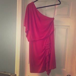 Fuschia One Shoulder Dress